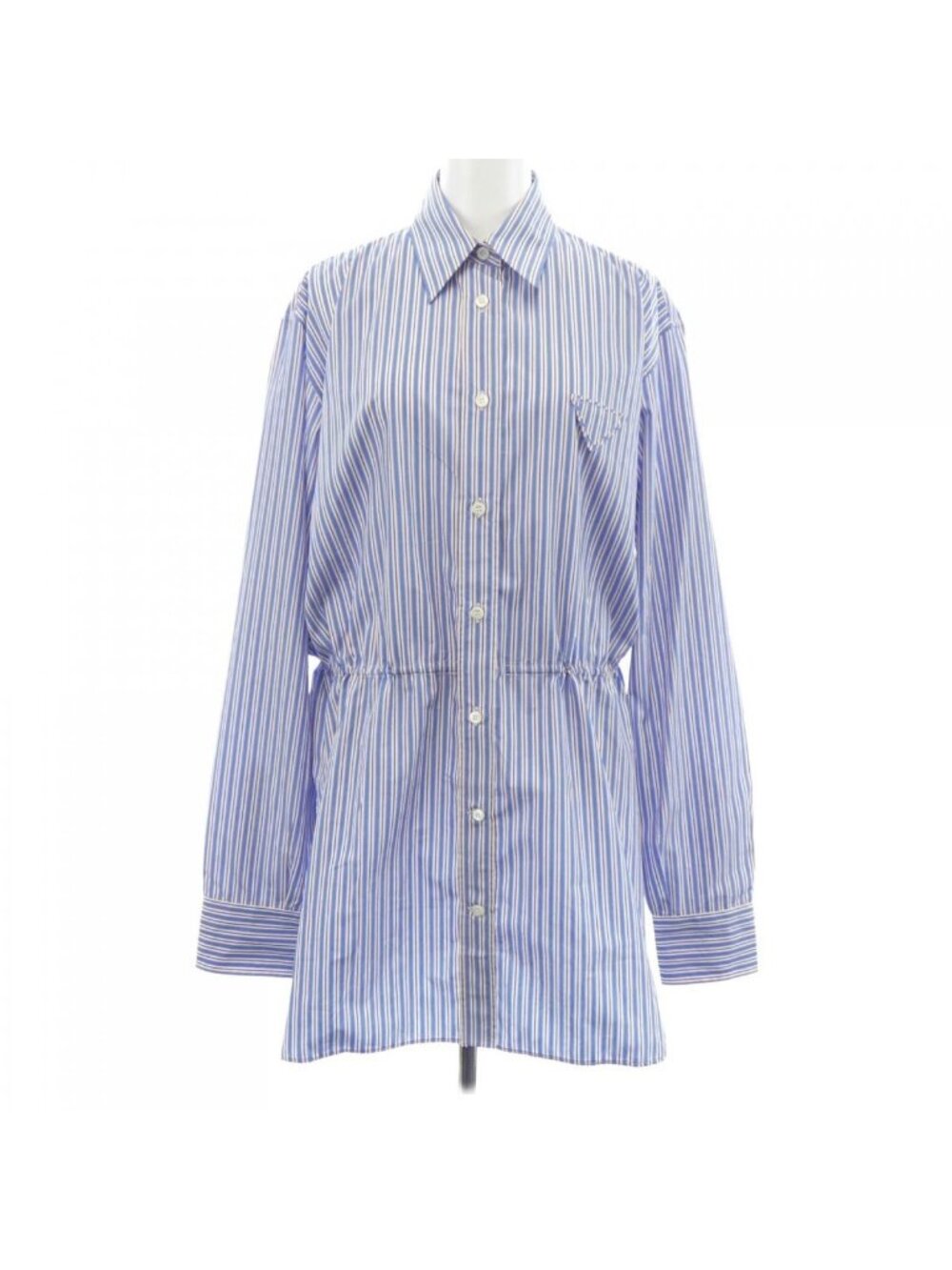 Prada Striped Poplin Shirt Blue Red